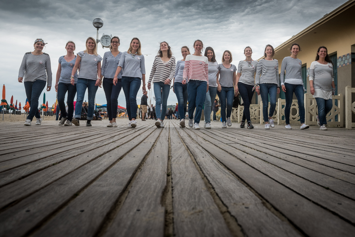 EVJF à Deauville déambulation sur les planches devant les cabines 